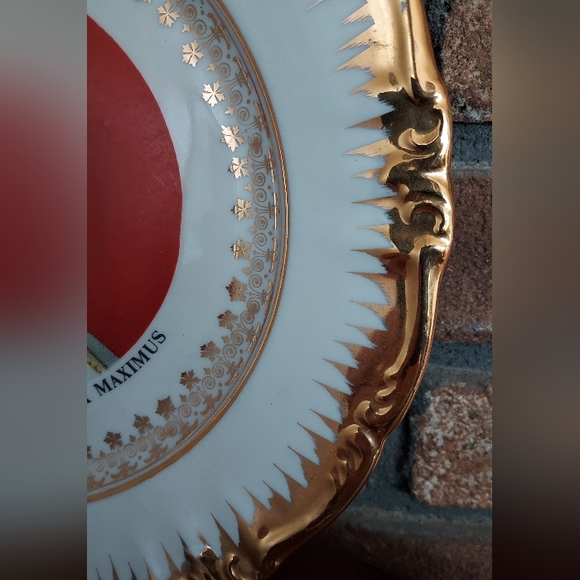 Joannes XXIII Pope John Bavaria Germany Collector Plate Heirloom Gold Trim 10" - Picture 5 of 9